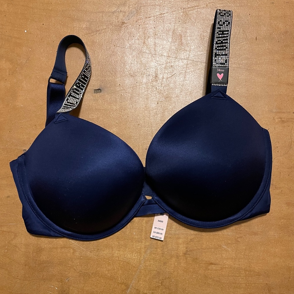 Navy Blue Bling Bra